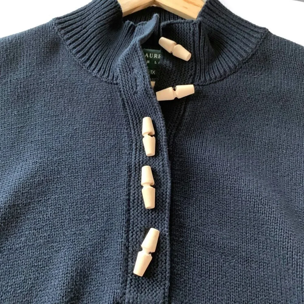 Ralph Lauren Toggle Button Pullover Knit Sweater